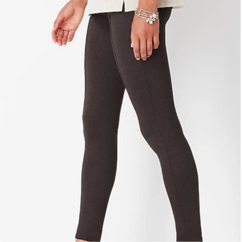 NWT XS J. Jill High-Rise Ponte Knit Leggings Dark Charcoal Heather